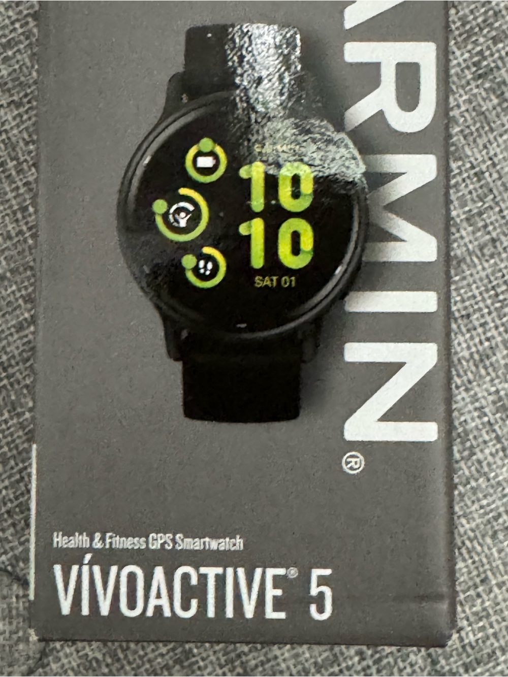 garmin vívoactive 5 Black with Neon Lime Display Accents